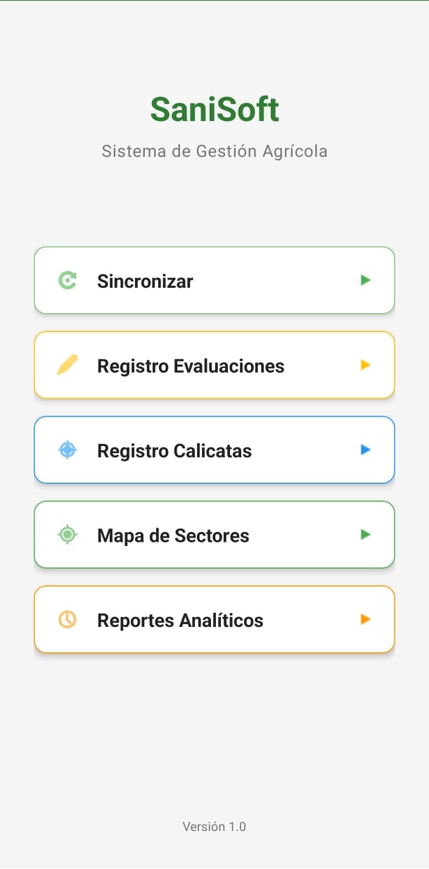 Menú Sanisoft